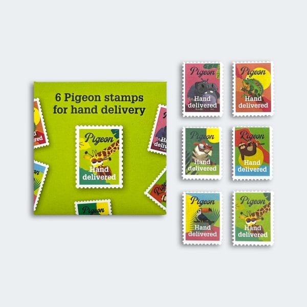 K&auml;sin toimitettavat postimerkit <span>(Wild Lives Pigeon -teema)</span>